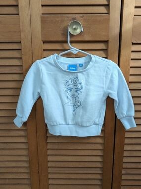 Disney Girls' Light Blue Elsa Graphic Sweatshirt - Kids